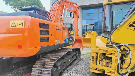 Good condition 19400KG Orange Second-hand Hitachi Excavator Zx200 with  3.4/5.5km/h  Walking Speed
