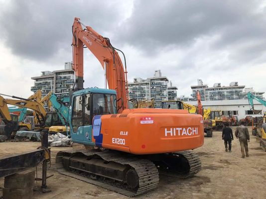 Good condition Second-hand 19400KG Orange Hitachi Excavator Zx200 with ISUZU AA-6BGIT Engine