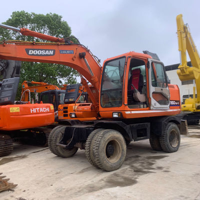 Original Used Doosan Excavator DH150w-7  Doosan Wheel Excavator