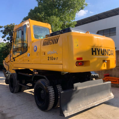 Used Original South Korea hyundai 210W-7 Wheel Excavator Digger High Quality hyundai for Sale