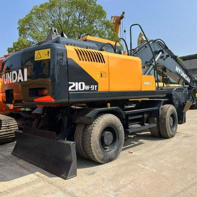 Used Korea hyundai 210w 21Ton Hydraulic Wheel Excavator Hyundai 210W R210W-9